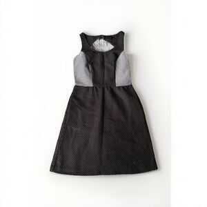 The Limited Dress Sz 4 Shift Jumper Black White Polka Dot Colorblock Pockets